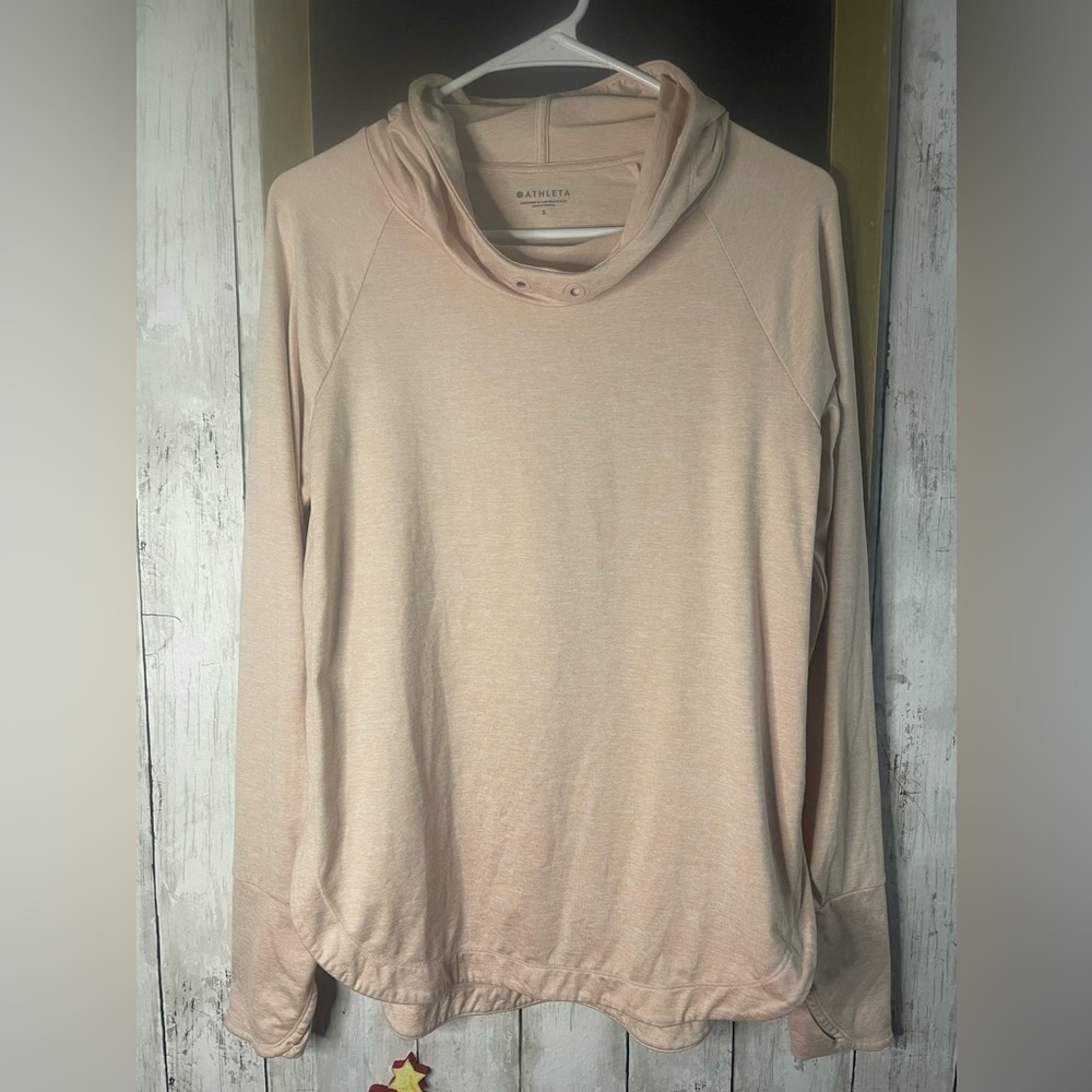 Athleta Hoodie Womens Small Sweatshirt Athletic Gym Thumbholes Ladies S 370